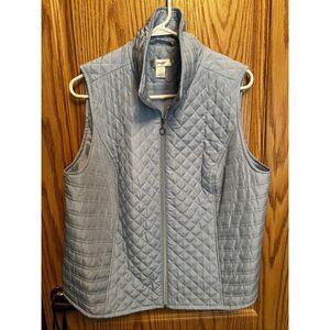 NWOT CJ Banks quilted puffer vest. Light blue, size XL